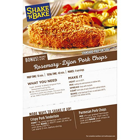 Shake 'N Bake Original Pork Seasoned Coating Mix (2 ct Packets)