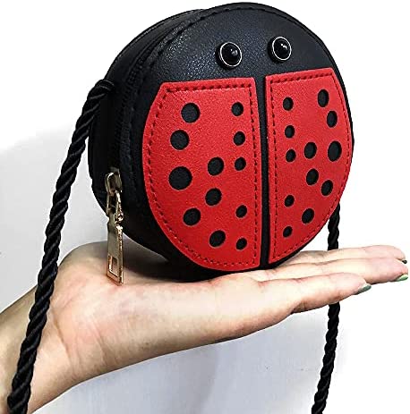 Little Girls Purse Ladybug Bag Mini PU Leather Crossbody Bag Coin Pouse Ladybug Toys for Kids Girls Gift