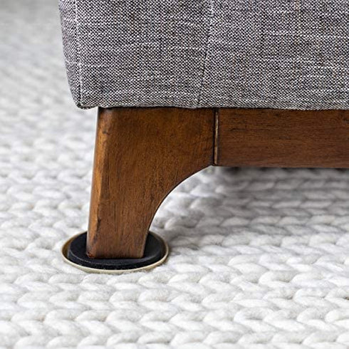 Duck Brand 284857 Plastic Carpet Furniture Sliders, 3.5 inch Width, Round, 4 Pack