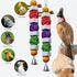 GATMAHE Bird Chewing Toy?Bird Beak and Nail Grinding Stone with Bell, Lava Rock (Pumice Stone) for African Greys Amazon Conure Budgies Parakeet Cockatiel, 2 Pack