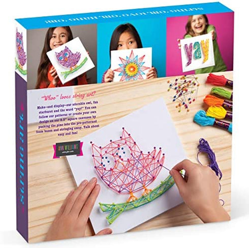 Craft-tastic DIY String Art – Craft Kit for Kids – Everything Included for 3 Fun Arts & Crafts Projects – Owl Series, Large