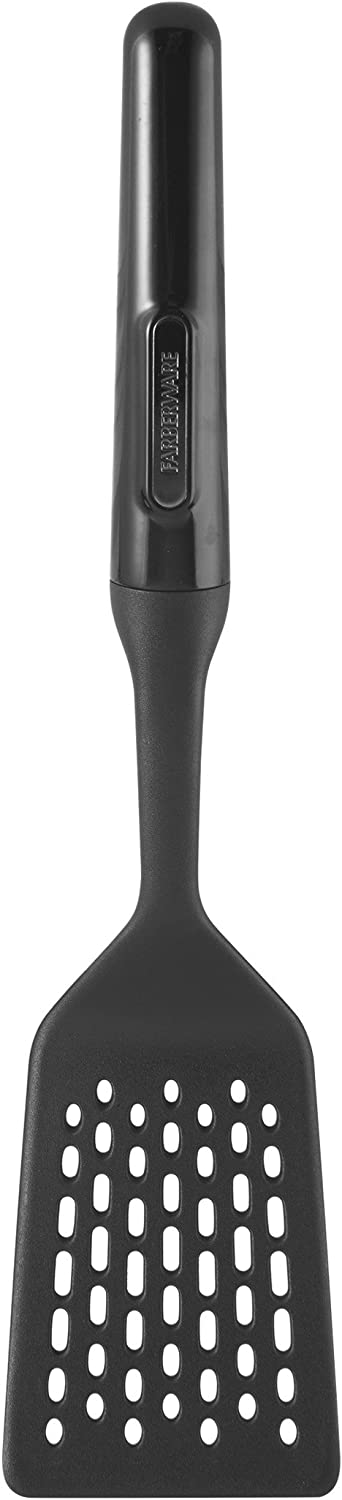 Farberware Professional Heat Resistant Nylon Slotted Turner-Safe for Non-Stick Cookware, Black