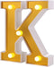 Samapet 6.3 Inch Light up Letters K LED Light Up Marquee Letters, Sign Letter 26 Alphabet with Lights for Wedding Engagement Birthday Party Table Decoration Bar Christmas Night Home Decoration (K)