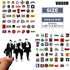 100Pcs Rock Band Stickers Music Car Stickers for Guitar Stickers Decals - Punk Rock Band Stickers Rock n Roll No Repeat, Waterproof Laptop Sticker for IPad Electric, Bass Drum Skateboard Motorcycle