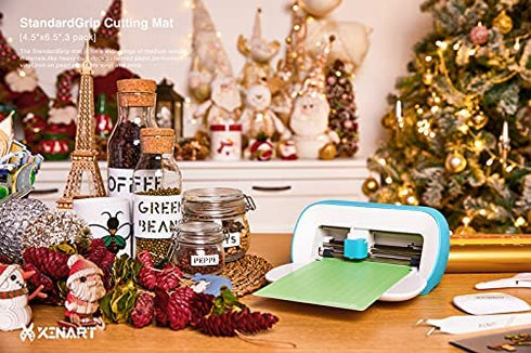 Xinart StandardGrip Cutting Mat for Cricut Joy(4.5x6.5 Inch, 3 Mats) Durable Adhesive Non-Slip Cutting Mats for Cricut Joy Accessories