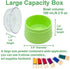 BPA Free Baby Powder Puff Box, Large 2.8" Fluffy Body After-Bath Powder Case, Baby Care Face/Body Villus Powder Puff Container, Makeup Cosmetic Talcum Powder Container with Hand Holder (Green)