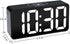 DreamSky Compact Digital Alarm Clock with USB Port for Charging, 0-100% Brightness Dimmer, White Bold Digit Display, 12/24Hr, Snooze, Adjustable Alarm Volume, Small Desk Bedroom Bedside Clocks.