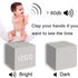 WulaWindy Digital Alarm Clock Wooden LED Light Multifunctional Modern Cube Displays Date Temperature for Home Office Travel-Black (White)