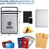 Upgraded Two Pockets Fireproof Document Bag (2000?), andyer 15”x 11”Waterproof and Fireproof Money Bag with Zipper, Fire Safe Storage for Valuables,Money,Jewelry,Legal Documents,File and Tablet