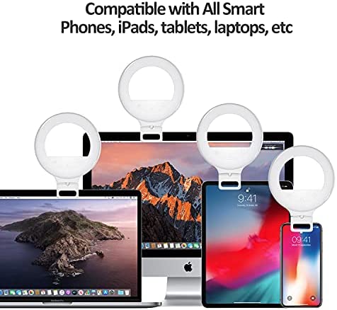Video Conference Lighting Touch Control Ring Light for Computer Clip On Laptop Monitor for Webcam Lighting/Zoom Lighting/Live Streaming