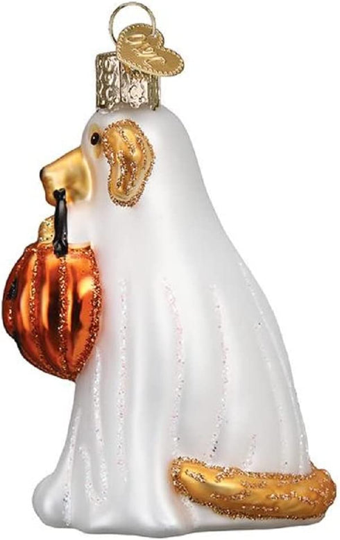 Old World Christmas Trick or Treat Pooch Glass Ornament Free Box 26088
