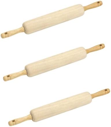 Good Cook Classic Wood 10 Inch Rolling Pin 23830 (3 Pack)