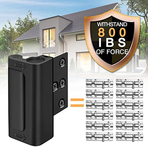 Home Security Door Lock Reinforcement - Upgraded Childproof Safety Door Locks Defender Easy Open with 3" Stop Withstand 800 lbs for Inward Swinging Door, Night Lock Deadbolt Guard Defend Your Home 1PC