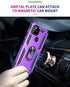 Androgate Designed for Google Pixel 5A Case with HD Screen Protectors, Military-Grade Metal Ring Holder Kickstand 15ft Drop Tested Shockproof Cover Case for Pixel 5A 5G Purple