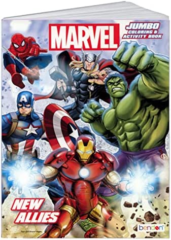 Avengers Coloring Book Set Bundle with Avengers Stickers and Superhero Door Hanger (Avengers Classic)