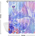 Mermaid Shower Curtain, Kids Shower Curtain for Bathroom, Colorful Ocean Beach Shower Curtain for Girls, Purple Shower Curtain with 12 Hooks, Waterproof Bathroom Shower Curtains