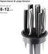 KITCHENDAO Universal Knife Block knife holder with Scissors Slot - Detachable for Easy Cleaning - For Safe, Space Saver Knife Storage With Clear Barrel - Unique Slot Design to Protect Blades