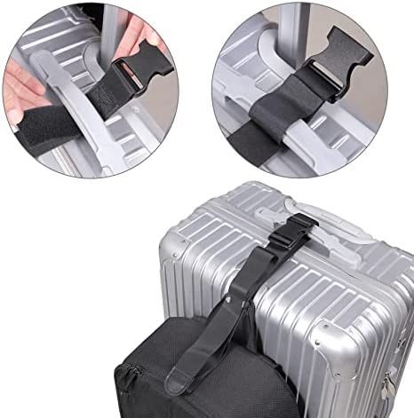 Luggage Connector Straps,Add a Bag Suitcase Strap Belt,Luggage Clip Link,Multi Adjustable 1.5" W Travel Attachment Accessories for Carry on Bag Stacker -2Pack(Extended Size)