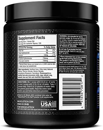 Creatine Powder | MuscleTech Cell-Tech Creactor Creatine HCl Powder | Post Workout Muscle Builder for Men & Women | Creatine Hydrochloride + Free-Acid Creatine | Unflavored HCl Creatine (120 Servings)