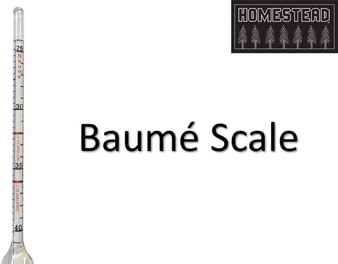 Maple Syrup Hydrometer - Measure Sugar and Moisture Content (Density) of Boiled Sap - Baume and Brix Scale - Calibrated to Create Pure Maple Syrup