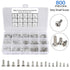 HanTof 800pcs M1/M1.2/M1.4/M1.6/M1.7 Tiny Screws for Electronics, Very Small Phillips Pan Head Machine Screws, Micro screws, Mini Screws Assortment Kit for Electronic Repair,Nickel-Plated Carbon Steel
