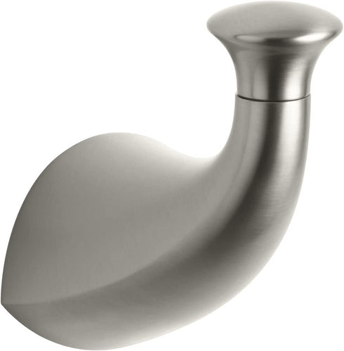 KOHLER K-37055-BN Alteo Single Robe Hook, Vibrant Brushed Nickel