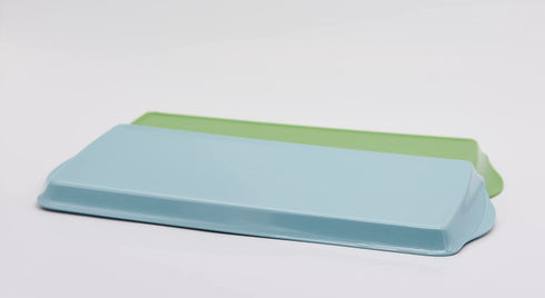 2pcs 15-inch Melamine Rectangle Tray with Friut and Cake,Set of 2 Multicolor