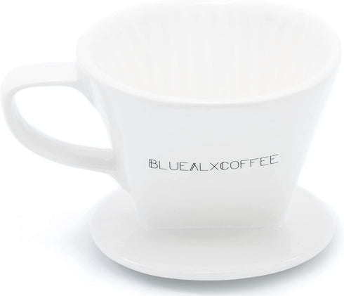 Blue Alx Coffee Ceramic Coffee Dripper - Size 02 / White