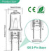 TAIYALOO G8 Halogen Light Bulbs 35W Dimmable 120V G8 Base 2Pin Xenon Bulb T4 JCD Type Warm White Under Cabinet Puck Lighting Replacements?12 Pack?