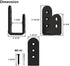 skysen Upgrade Door Security Barricade Brackets,Thickness-1/4" Drop Open Bar Holder Steel U Bracket fit for 2 x 4 Lumber,Carbon Steel,Black(fdzj-1)