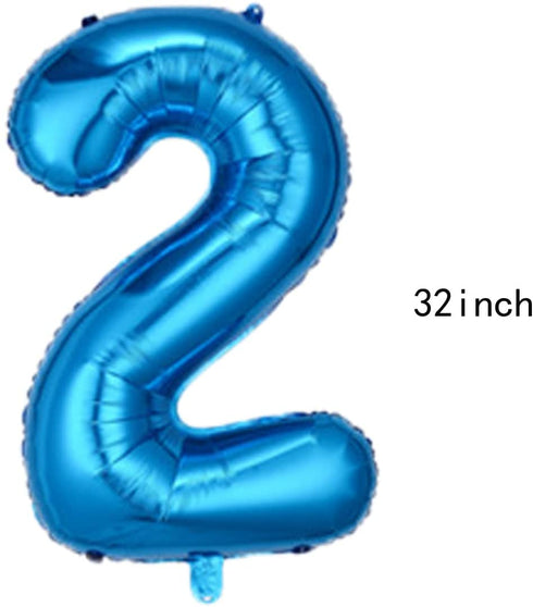 Baby Boss 2nd Birthday Decorations Blue Number 2 Balloons 32 Inch | The Baby Boss Birthday Balloons for Kids Birthday Baby Shower Decorations (Baby 2nd Birthday)