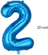 Baby Boss 2nd Birthday Decorations Blue Number 2 Balloons 32 Inch | The Baby Boss Birthday Balloons for Kids Birthday Baby Shower Decorations (Baby 2nd Birthday)