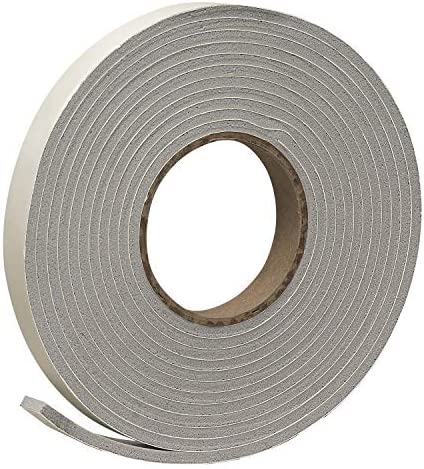 Frost King Vinyl Foam Tape - Closed Cell - Moderate Compression, 3/4" W, 3/16" Thick, 17' L, Grey