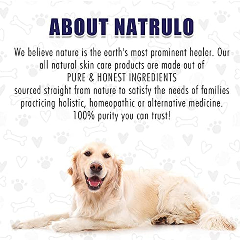 Natrulo Pet Paw Balm for Dog - Natural Healing Ointment for Itchy Paws, Grooming, Allergy Relief, Repair, Pad Protection – Soothing Unscented Shea Butter Moisturizer for Itching, Dryness, Licking 2oz