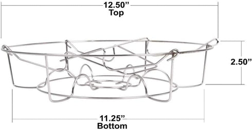 Kitchen Crop VKP Brands Canning Rack, 12.25" Diameter, Silver