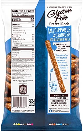Snyder's of Hanover Gluten Free Pretzels, Gluten Free Rods, 8 Oz
