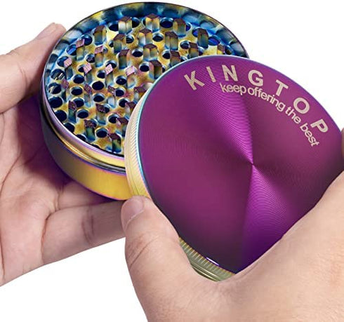 KINGTOP Spice Grinder Large 3.0 Inch Colorful