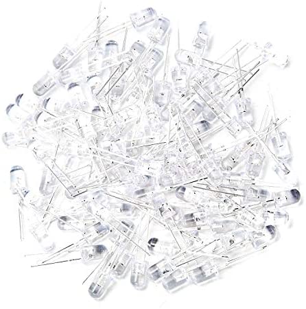 Chanzon 100 pcs 5mm RGB Multicolor Fast Blinking (Multi Color Changing) Dynamics LED Diode Lights (Flashing Round DC) Bright Lighting Bulb Lamps Electronics Components Flicker Light Emitting Diodes