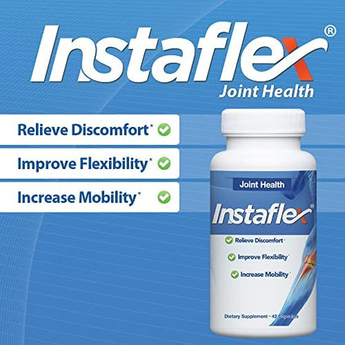 Instaflex Joint Support - Clinically Studied Joint Relief Blend of Glucosamine, MSM, White Willow, Turmeric, Ginger, Cayenne, Hyaluronic Acid - 42 Capsules