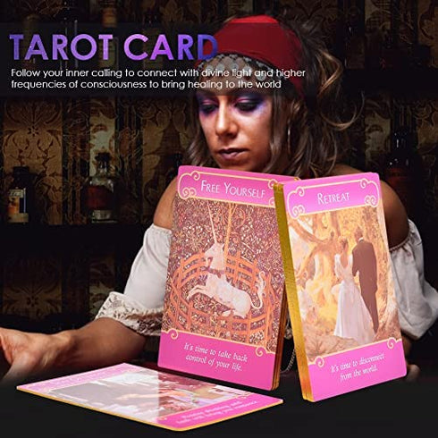 The Romance Angels Tarot Oracle Cards Deck|The 44 Romance Angel Oracle Cards by Doreen Virtue Rare Out of Print, New Gold-Plated Series, Clarity About Soul-Mate Relationships, Healing from The Past