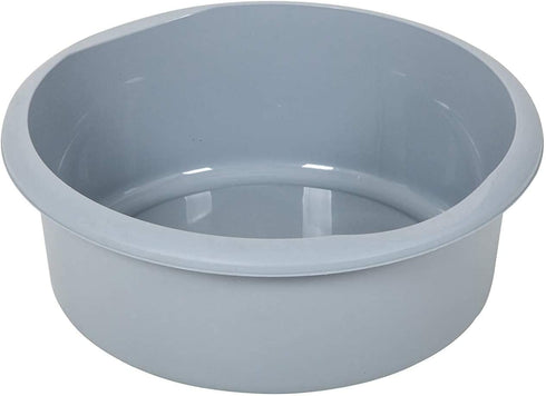 Addis Eco Made from 100% Plastic Round Washing Up Bowl, 7.7 Litre, Recycled Light Grey, 34 x 34 x 13cm