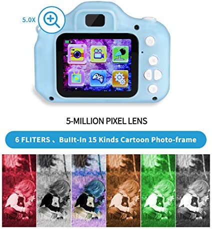 SZREDU Kids Camera for Girls Boys,Digital Video Camera for Children,Toy Camera for 3 4 5 6 7 8 Year Old Birthday