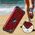Hekodonk for iPhone SE 2022/2020 Case, Heavy Duty Shockproof Protection Hard Plastic+Silicone Rubber Hybrid Protective Case for iPhone SE 3rd/2nd Generation/iPhone 8/7 4.7" Bling Red