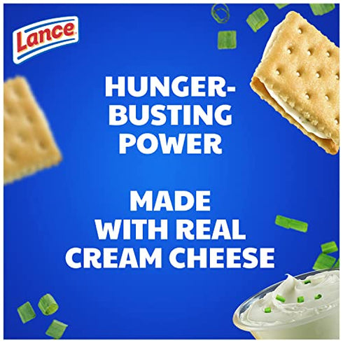 Lance Sandwich Crackers, Captain's Wafers Cream Cheese and Chives, 8 Ct Box