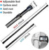 DZHJKIO Spring Tension Curtain Rods 28-43 Inch Adjustable Spring Loaded Small Mini Extendable Heavy Duty Black Curtain Tension Rod For Kitchen, Bathroom, Window, Bookshelf ,Closet?Black?
