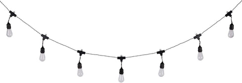 Lights4fun, Inc. 14ft Battery Operated 15 LED Hanging Bulb Indoor & Outdoor String Lights