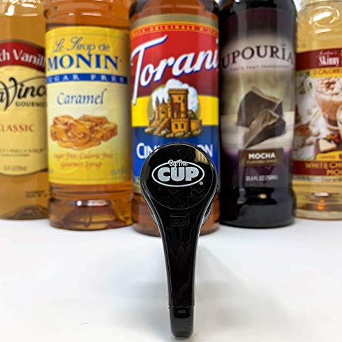 By The Cup Universal Black Coffee Syrup Pump (Pack of 2) - Fits Upouria, Torani Syrups, Davinci, Monin (1L Plastic Only), and Jordan's Skinny Syrups