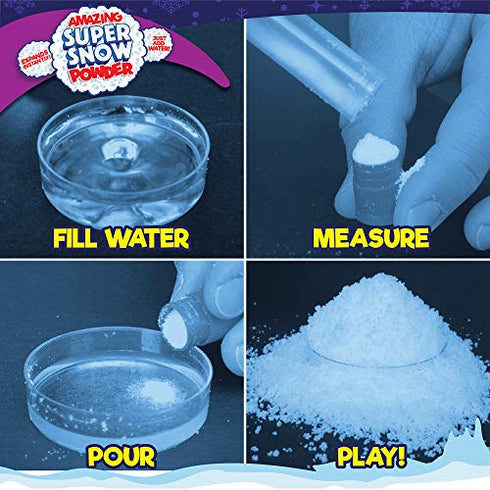 Be Amazing! Toys Super Snow Test Tube– Instant Snow Powder, Faux Snow Kit for Kids- Reusable Snow - Make 1 Quart of Snow, Test Tube Science Experiments for Boys Girls Ages 4+