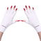 MelodySusie UV Glove for Gel Nail Lamp, Professional UPF50+ UV Protection Gloves for Manicures, Nail Art Skin Care Fingerless Anti UV Glove Protect Hands from UV Harm (White)