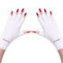 MelodySusie UV Glove for Gel Nail Lamp, Professional UPF50+ UV Protection Gloves for Manicures, Nail Art Skin Care Fingerless Anti UV Glove Protect Hands from UV Harm (White)